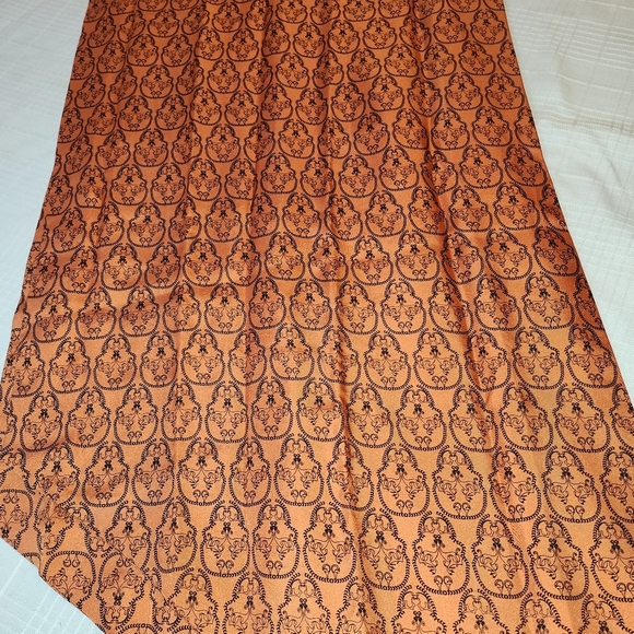 THOMAS WYLDE Orange,black Silk Skull Print Scarf - Picture 7 of 14
